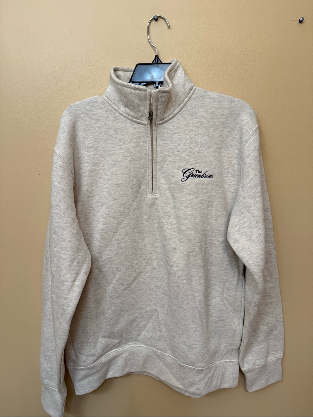 Greenbriar Men's Quarter-Zip Sweater in Cream Heather